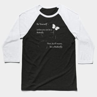 Lispe Be A Butterfly Baseball T-Shirt